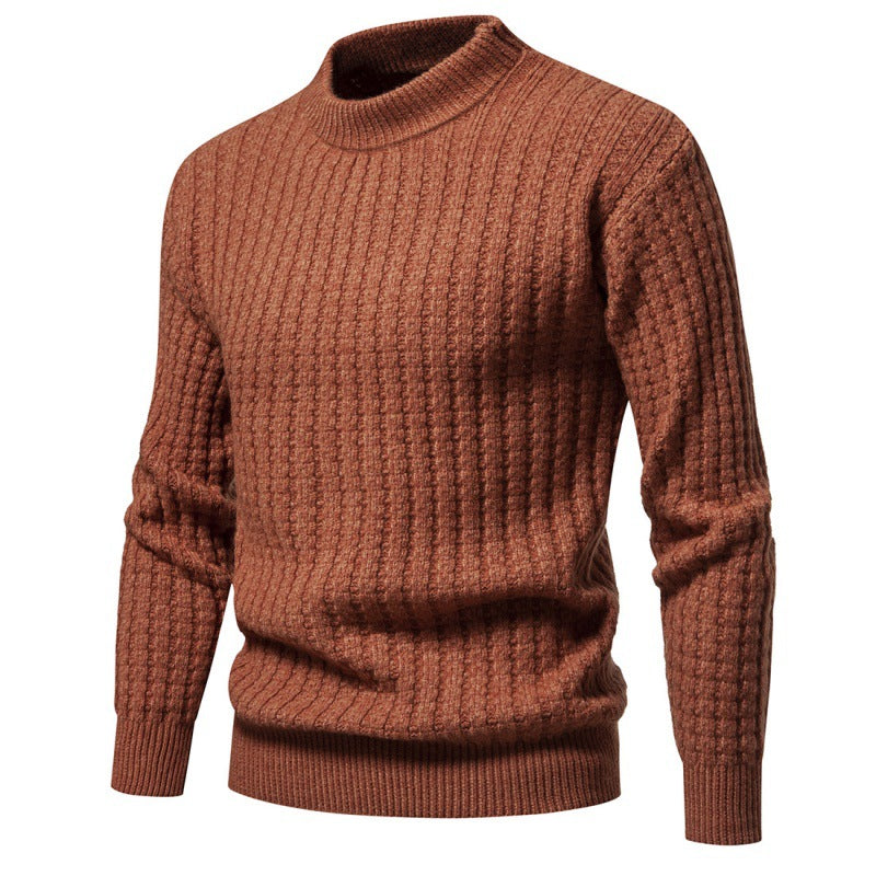 Autumn Men's Knitwear Solid Color Round Neck Fashion Sweater
