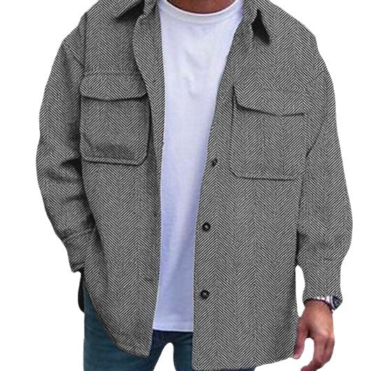 Coat Men Polo Collar Top Men Fashion Work Clothes - gr8garms